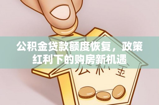 洞口公积金贷款额度恢复，政策红利下的购房新机遇