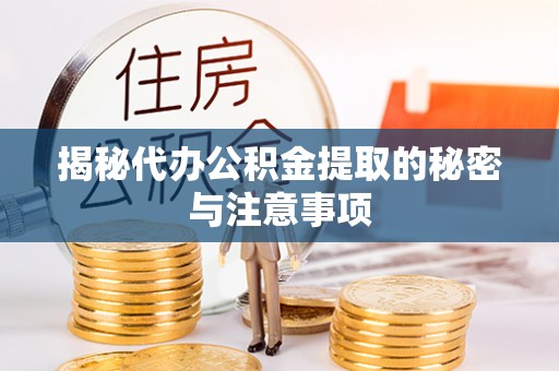 洞口揭秘代办公积金提取的秘密与注意事项