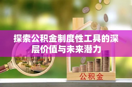 洞口探索公积金制度性工具的深层价值与未来潜力