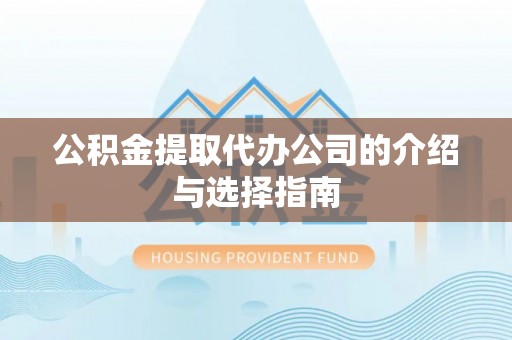 洞口公积金提取代办公司的介绍与选择指南