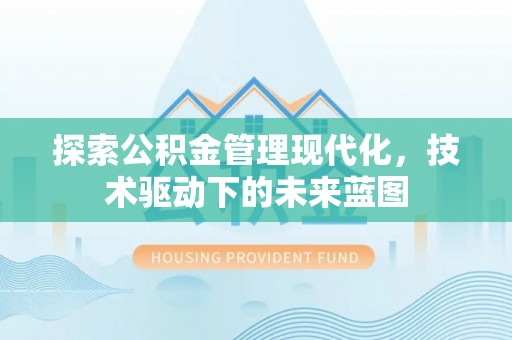 洞口探索公积金管理现代化，技术驱动下的未来蓝图
