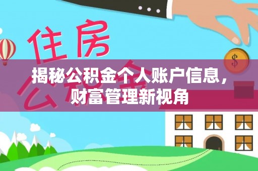 洞口揭秘公积金个人账户信息，财富管理新视角